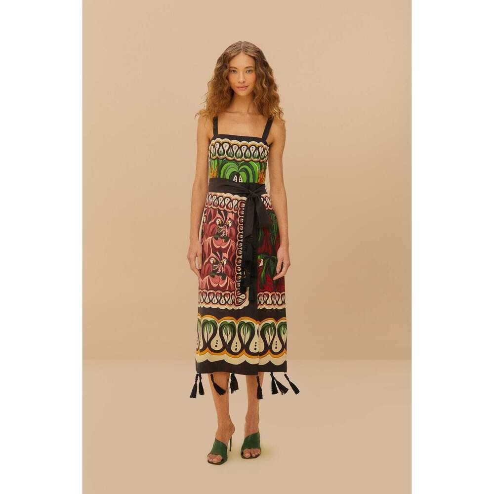 Off-White Coconut Tree Flow LENZING™ ECOVERO™ Euroflax™ Dress